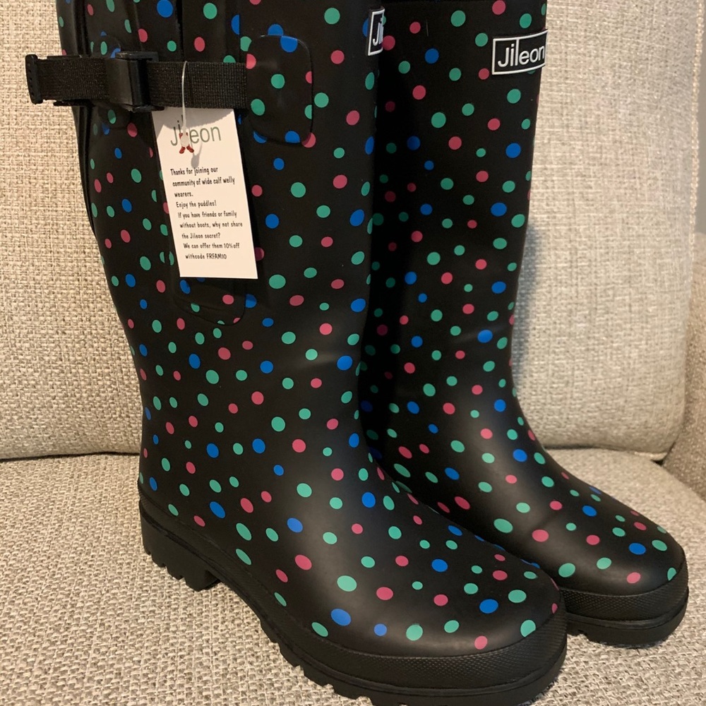 Jileon Wide Calf Rain Boots